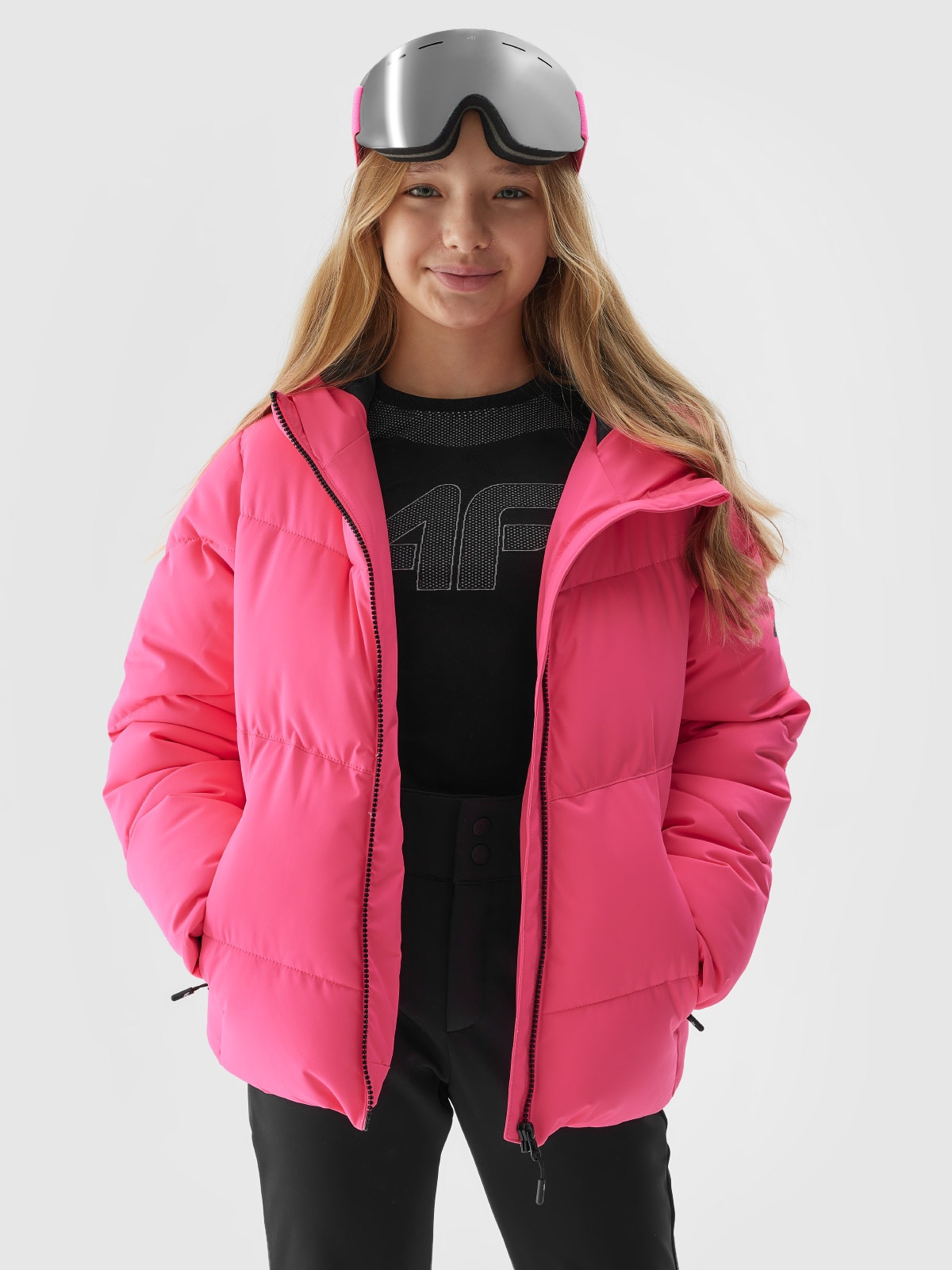 Levně Dívčí lyžařská bunda membrána 5000 - růžová