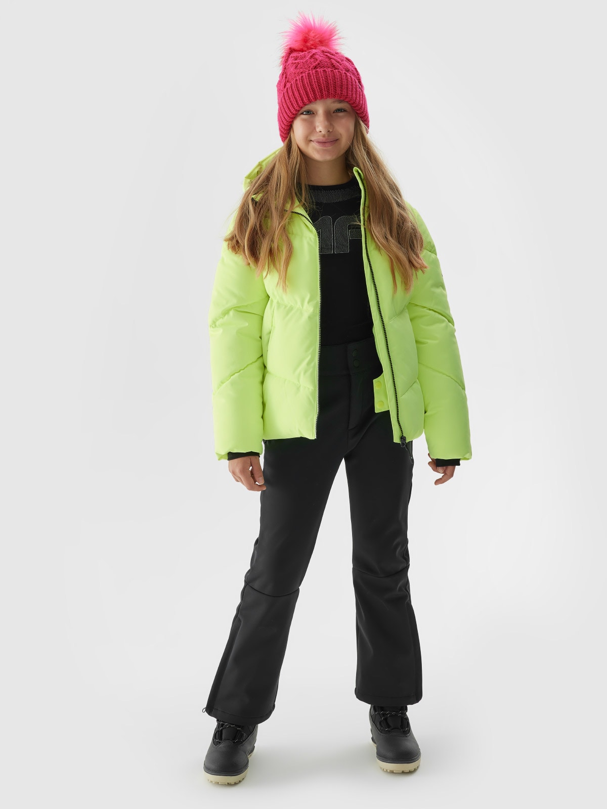 Levně Dívčí lyžařská bunda membrána 5000 - žlutá