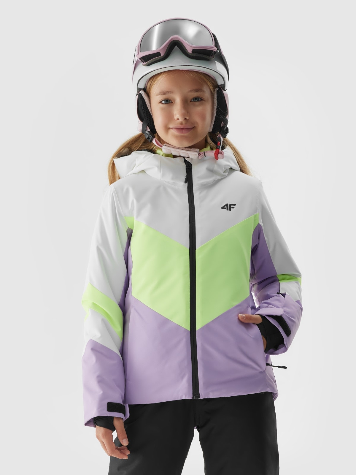 Levně Dívčí lyžařská bunda membrána 8000 - fialová