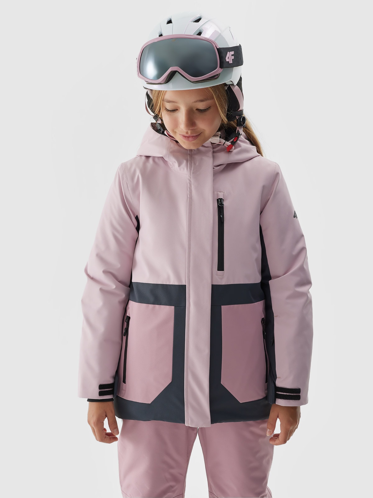 Levně Dívčí lyžařská bunda membrána 8000 - růžová