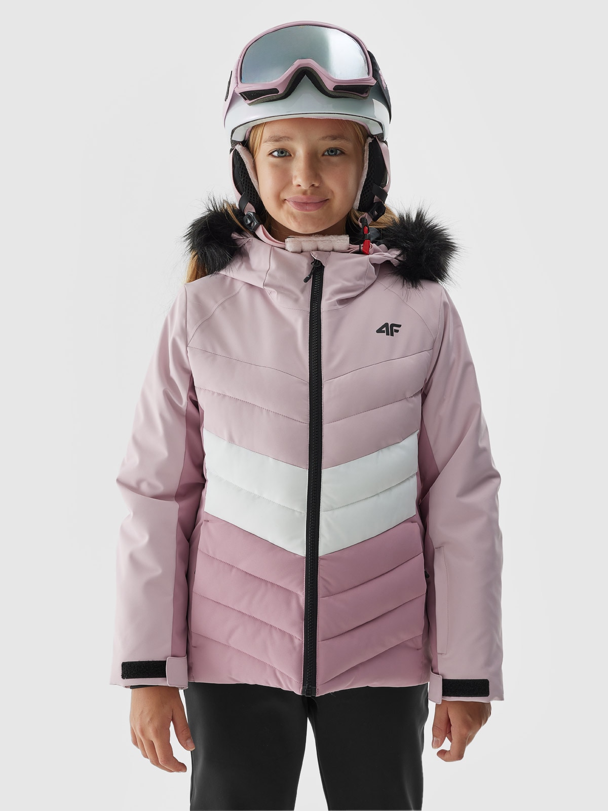 Levně Dívčí lyžařská bunda membrána 10000 - růžová