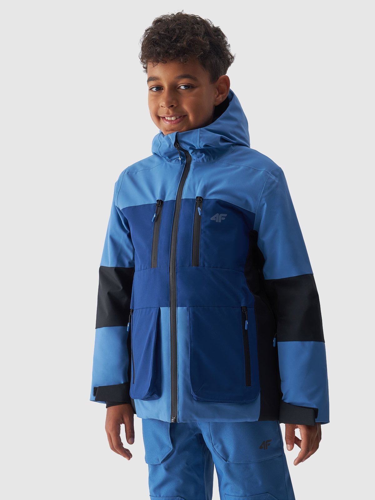 Levně Chlapecká lyžařská bunda membrána 10000 - modrá