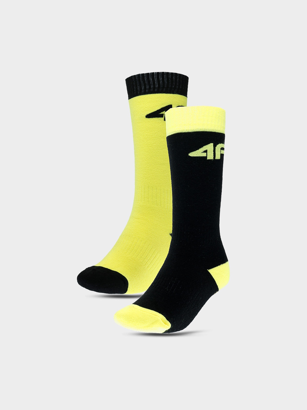 Levně Chlapecké lyžařské ponožky (2-pack) - limetové/černé
