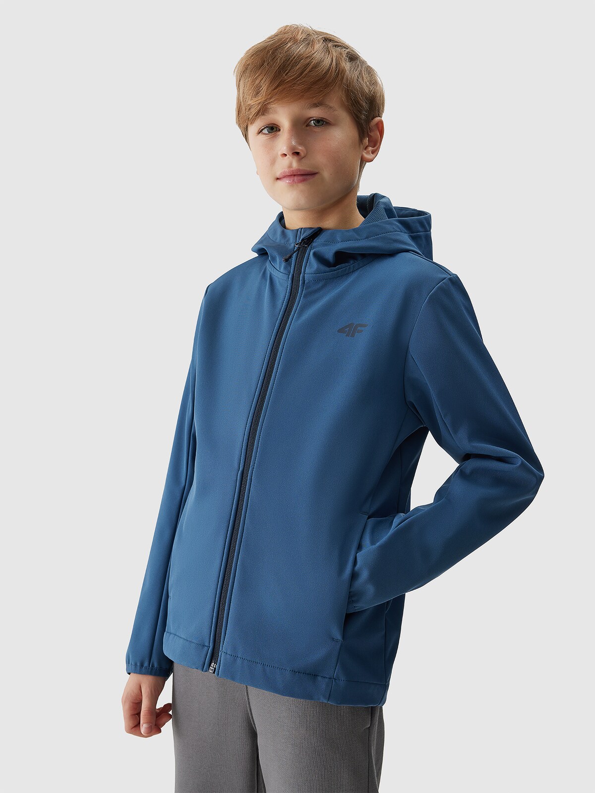 Levně Chlapecká softshellová větruodolná bunda membrána 5000 - modrá