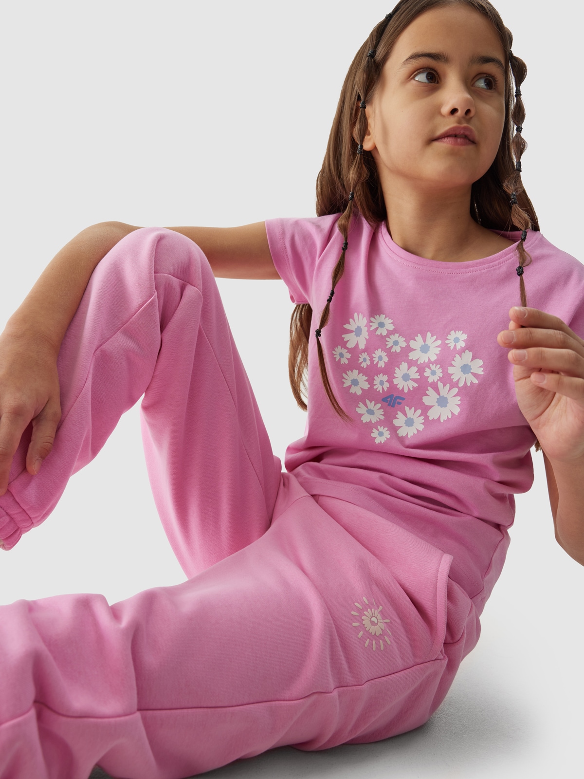 Dívčí tričko z organické bavlny - růžové