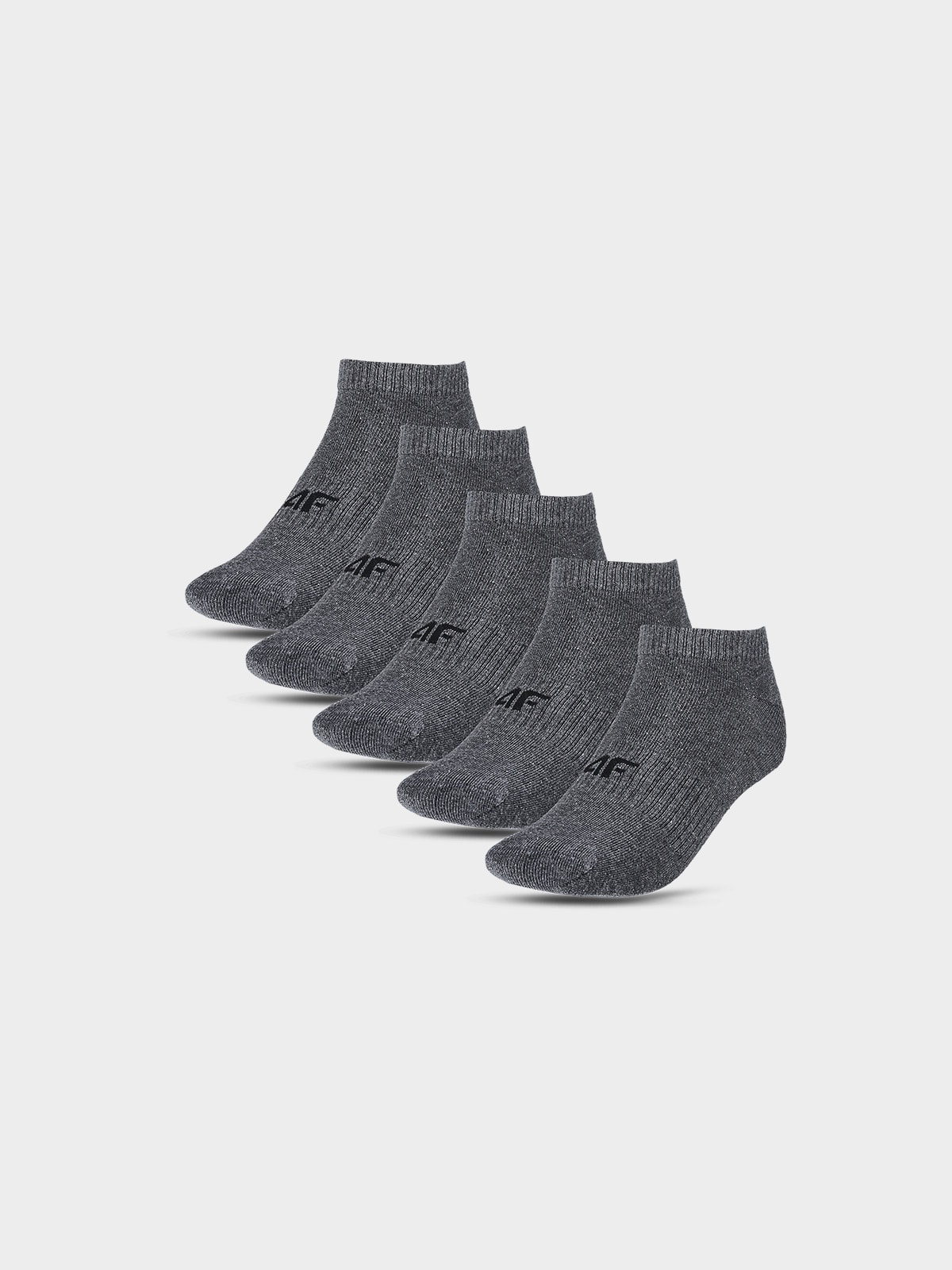 Levně Chlapecké ponožky casual pod kotník (5-pack) - šedé