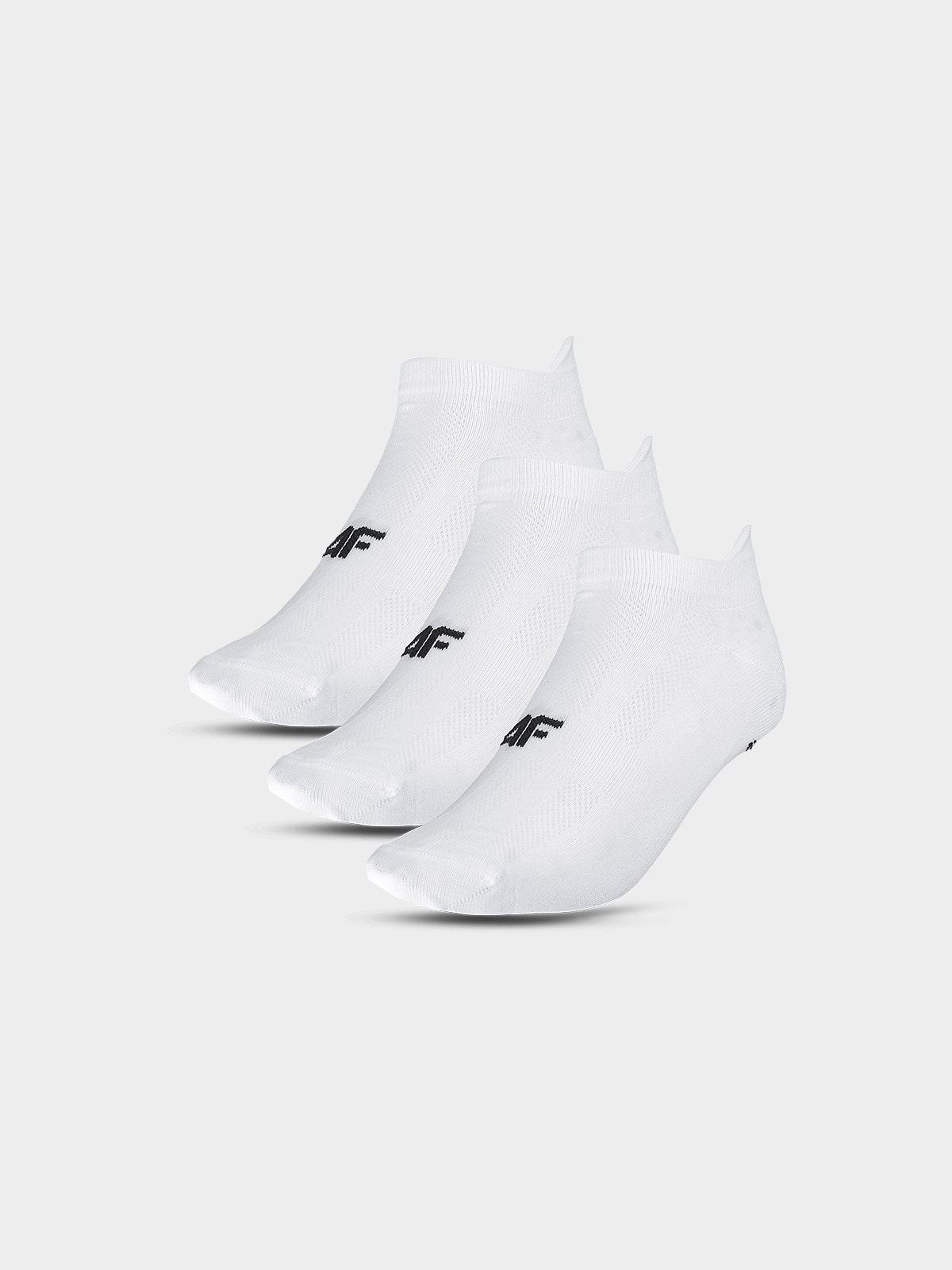Levně Pánské sportovní ponožky pod kotník (3-pack) - bílé