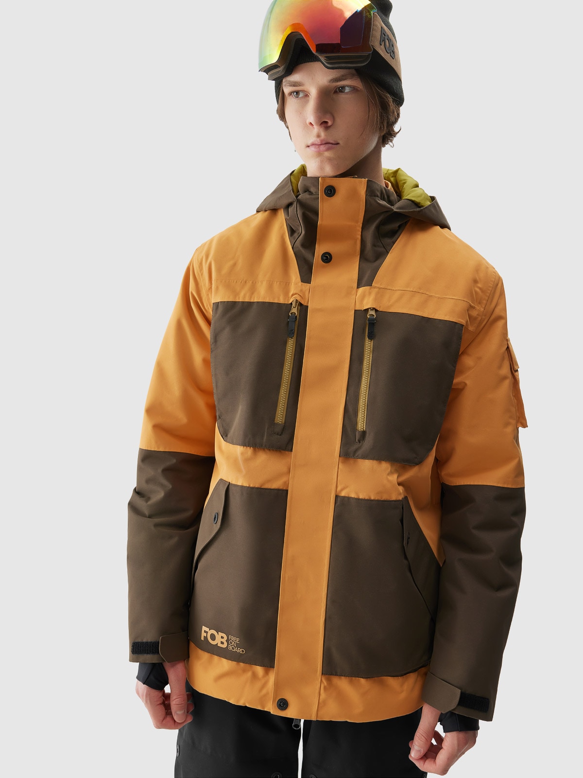Levně Pánská snowboardová bunda membrána 15000 - oranžová
